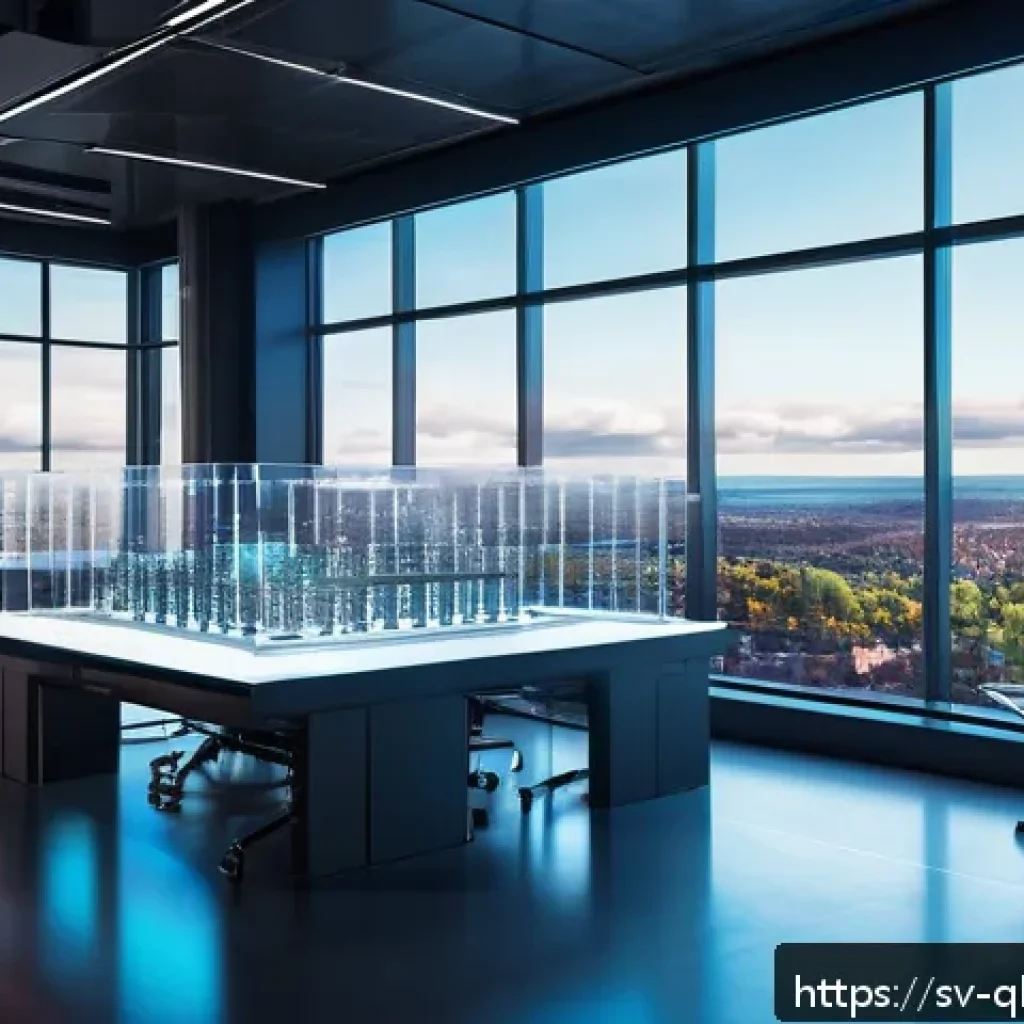 양자 알고리즘에 대한 학술적 논의 - A futuristic laboratory scene featuring scientists working with advanced quantum computers displayin...